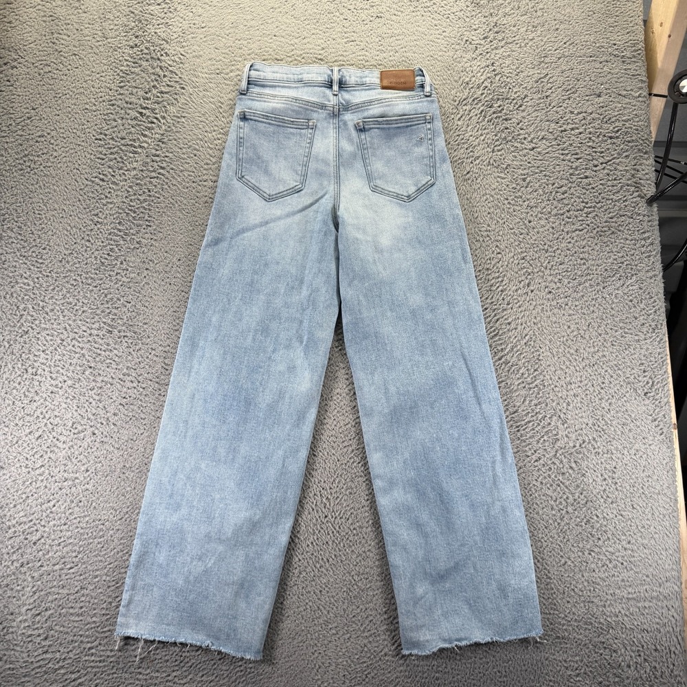 Hidden Jeans Womens 28x30 Blue Cotton Denim Wide-Leg Distressed Workwear Stretch - Picture 5 of 11